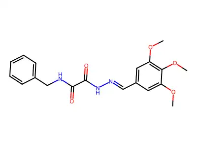 N-benzyl-N'-[(3,4,5-trimethoxyphenyl)methylideneamino]oxamide structure