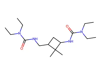 3-[[3-(Diethylcarbamoylamino)-2,2-dimethylcyclobutyl]methyl]-1,1-diethylurea structure