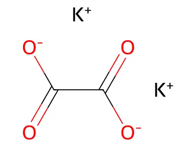 Potassium oxalate monohydrate structure