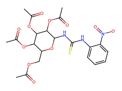 [3,4,5-triacetyloxy-6-[(2-nitrophenyl)carbamothioylamino]oxan-2-yl]methyl acetate structure