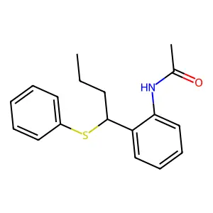 N-{2-[1-(Phenylsulfanyl)butyl]phenyl}acetamide structure