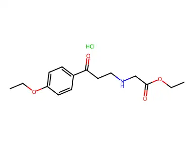 Glycine, N-(3-(4-ethoxyphenyl)-3-oxopropyl)-, ethyl ester, hydrochloride structure