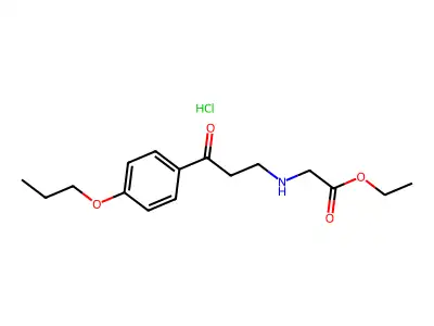 Glycine, N-(3-oxo-3-(4-propoxyphenyl)propyl)-, ethyl ester, hydrochloride structure