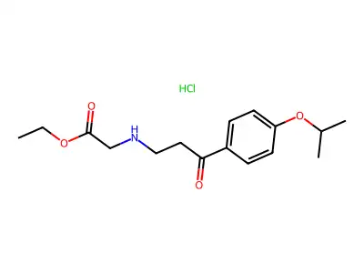 Glycine, N-(3-(4-(1-methylethoxy)phenyl)-3-oxopropyl)-, ethyl ester, hydrochloride structure