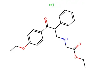N-(3-(4-Ethoxyphenyl)-3-oxo-2-phenylpropyl)glycine ethyl ester hydrochloride structure
