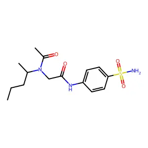 2-(Acetyl(1-methylbutyl)amino)-N-(4-(aminosulfonyl)phenyl)acetamide structure