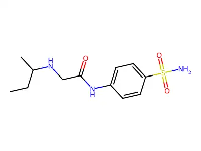 2-sec-Butylamino-N-(4-sulfamoyl-phenyl)-acetamide structure