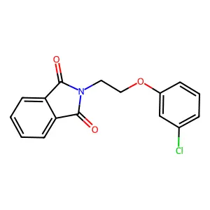 2-[2-(3-chlorophenoxy)ethyl]-1H-isoindole-1,3(2H)-dione structure