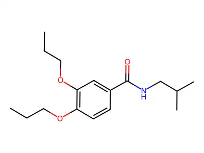 N-(2-methylpropyl)-3,4-dipropoxybenzamide structure