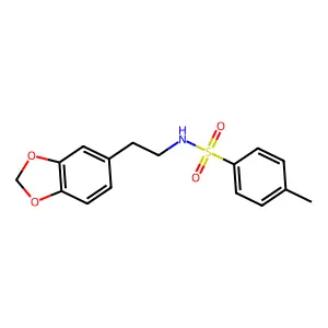 N-[2-(1,3-benzodioxol-5-yl)ethyl]-4-methylbenzenesulfonamide structure
