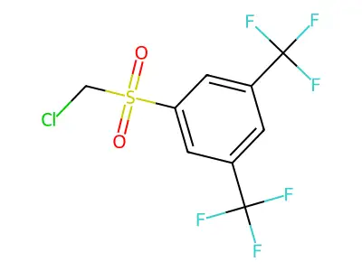 3,5-Bis(trifluoromethyl)phenyl chloromethyl sulphone structure