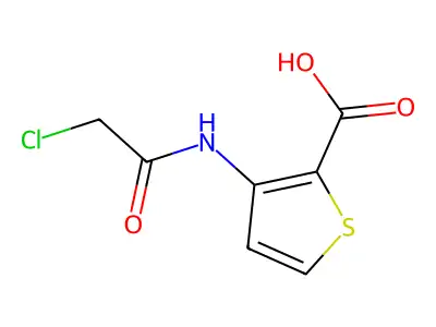 3-[(2-chloroacetyl)amino]thiophene-2-carboxylic Acid structure