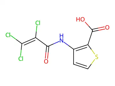 2-Thiophenecarboxylic acid, 3-[(2,3,3-trichloro-1-oxo-2-propen-1-yl)amino]- structure