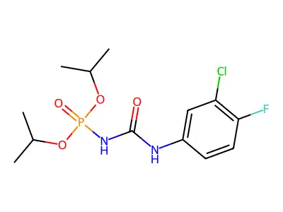 1-(Diisopropylphosphonato)-N2-(3-chloro-4-fluorophenyl)urea structure