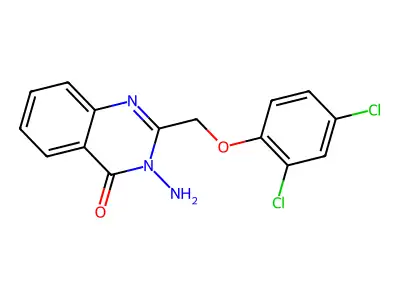 3-Amino-2-[(2,4-dichlorophenoxy)methyl]-3,4-dihydroquinazolin-4-one structure