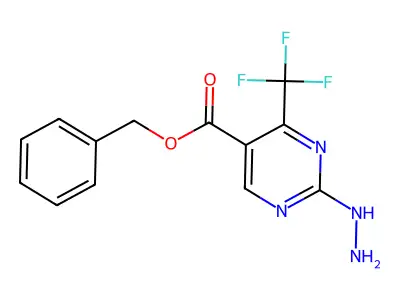 Benzyl 2-hydrazino-4-(trifluoromethyl)pyrimidine-5-carboxylate structure