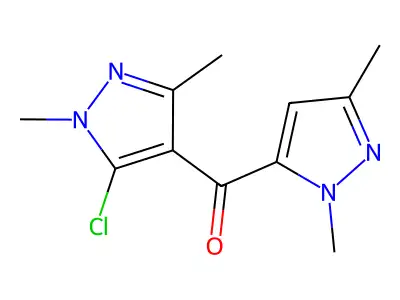 (5-chloro-1,3-dimethyl-1H-pyrazol-4-yl)(1,3-dimethyl-1H-pyrazol-5-yl)methanone structure
