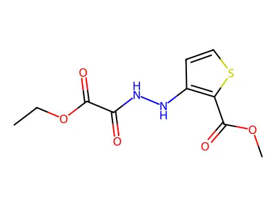 Methyl 3-[2-(2-ethoxy-2-oxoacetyl)hydrazino]thiophene-2-carboxylate structure