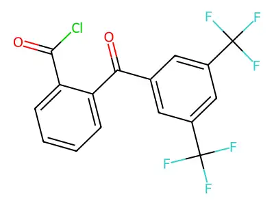 2-[3,5-Bis(trifluoromethyl)benzoyl]benzoyl chloride structure
