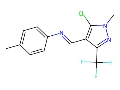 N1-{[5-chloro-1-methyl-3-(trifluoromethyl)-1H-pyrazol-4-yl]methylidene}-4-methylaniline structure