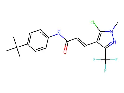 3-[5-chloro-1-methyl-3-(trifluoromethyl)-1H-pyrazol-4-yl]-N-(3-methylphenyl)acrylamide structure
