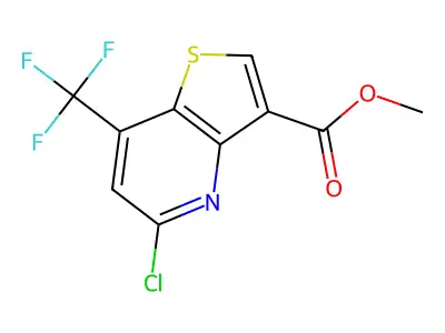 Methyl 5-chloro-7-(trifluoromethyl)thieno[3,2-b]pyridine-3-carboxylate structure