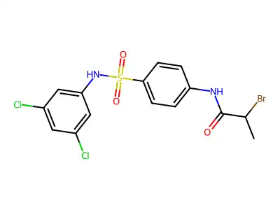 2-bromo-N-{4-[(3,5-dichlorophenyl)sulfamoyl]phenyl}propanamide structure
