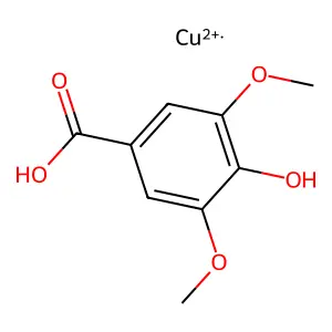 铜4-羟基-3,5-二甲氧基苯甲酸盐 structure