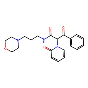 N-[3-(morpholin-4-yl)propyl]-3-oxo-2-(2-oxopyridin-1(2H)-yl)-3-phenylpropanamide structure