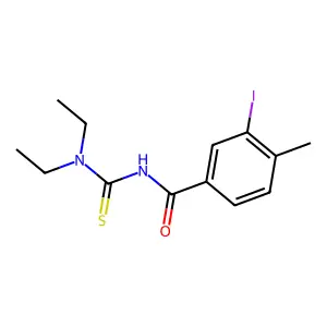 N-(diethylcarbamothioyl)-3-iodo-4-methylbenzamide structure