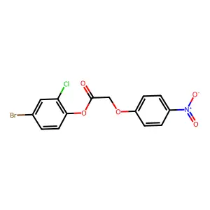 4-Bromo-2-chlorophenyl (4-nitrophenoxy)acetate structure