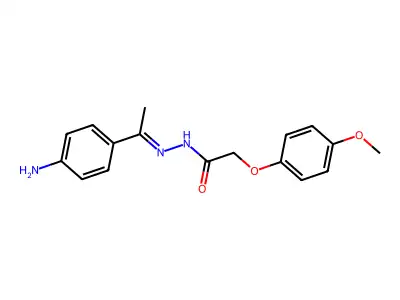 N'-[(E)-1-(4-Aminophenyl)ethylidene]-2-(4-methoxyphenoxy)acetohydrazide structure