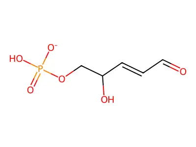 2-pentenal, 4-hydroxy-5-(phosphonooxy)-, (2E)- structure