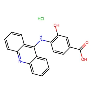 4-(9-Acridinylamino)-3-hydroxybenzoic acid monohydrochloride structure