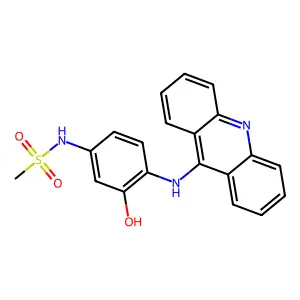 Methanesulfonamide, N-(4-(9-acridinylamino)-3-hydroxyphenyl)- structure