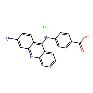 Benzoic acid, 4-((3-amino-9-acridinyl)amino)-, monohydrochloride structure