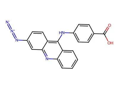 4-((3-Azido-9-acridinyl)amino)benzoic acid structure
