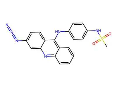 Methanesulfonamide, N-(4-((3-azido-9-acridinyl)amino)phenyl)- structure