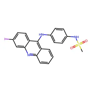 4'-(3-Iodo-9-acridinylamino)methanesulfonanilide structure