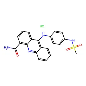 4-Acridinecarboxamide, 9-((4-((methylsulfonyl)amino)phenyl)amino)-, monohydrochloride structure