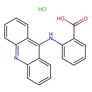 Benzoic acid, 2-(9-acridinylamino)-, monohydrochloride structure
