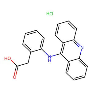 Benzeneacetic acid, 2-(9-acridinylamino)-, monohydrochloride structure