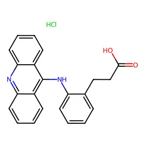 Benzenepropanoic acid, 2-(9-acridinylamino)-, monohydrochloride structure