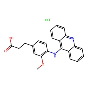 4-(9-Acridinylamino)-3-methoxybenzenepropanoic acid monohydrochloride structure