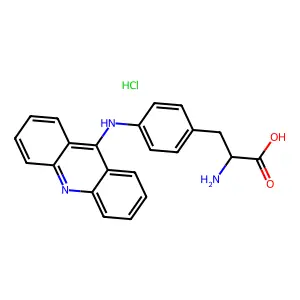 Phenylalanine, 4-(9-acridinylamino)-, monohydrochloride structure