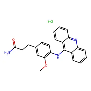 Benzenepropanamide, 4-(9-acridinylamino)-3-methoxy-, monohydrochloride structure
