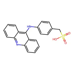Benzenemethanesulfonic acid, 4-(9-acridinylamino)- structure
