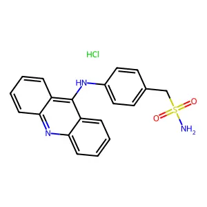 Benzenemethanesulfonamide, 4-(9-acridinylamino)-, monohydrochloride structure