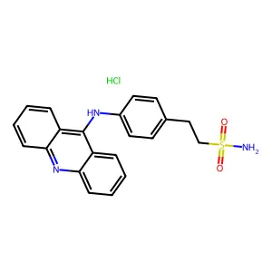 Benzeneethanesulfonamide, 4-(9-acridinylamino)-, monohydrochloride structure