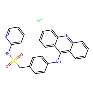 4-(9-Acridinylamino)-N-2-pyridinylbenzenemethanesulfonamide monohydrochloride structure